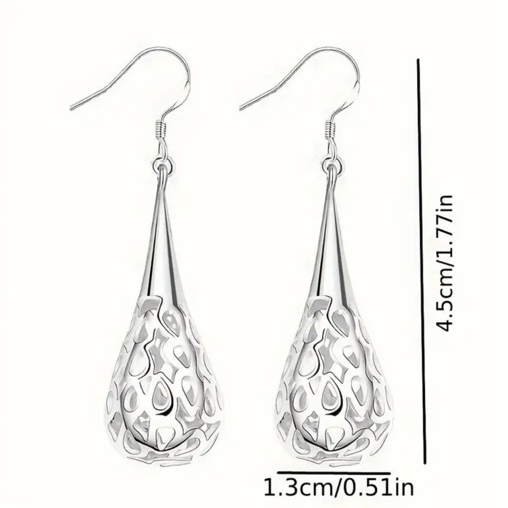 NWOT - Hallow Droplet Dangle Earrings - Picture 7 of 7